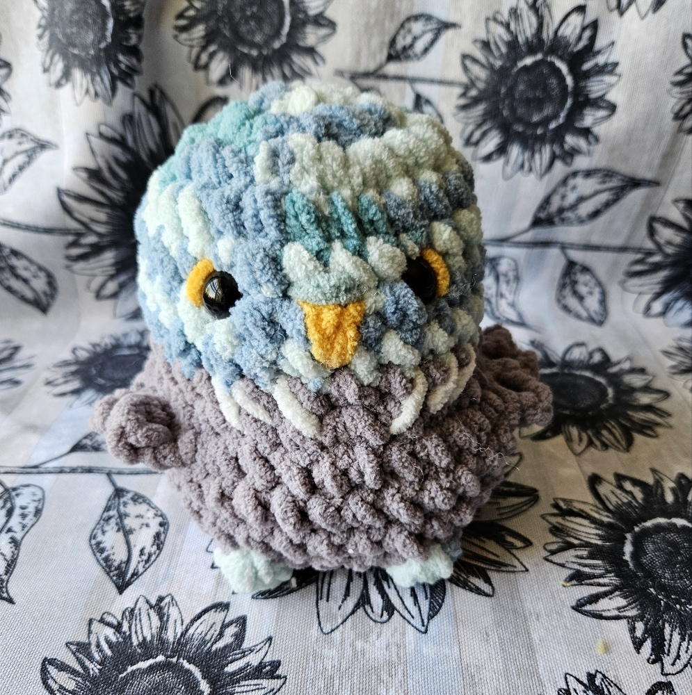 Crochet Spring Blue Bird Amigurumi Plushie Decor